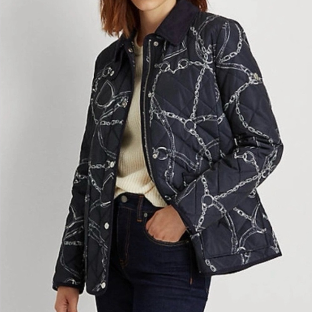 Polo by Ralph Lauren Dark Blue Chain Pattern Jacket